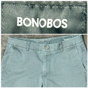 Bonobos Straight Fit Jeans Mens 33X30 Med Wash Gray Comfort Stretch Stain Resist